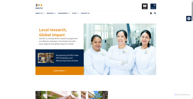 Security scan screenshot of https://oucru.org
