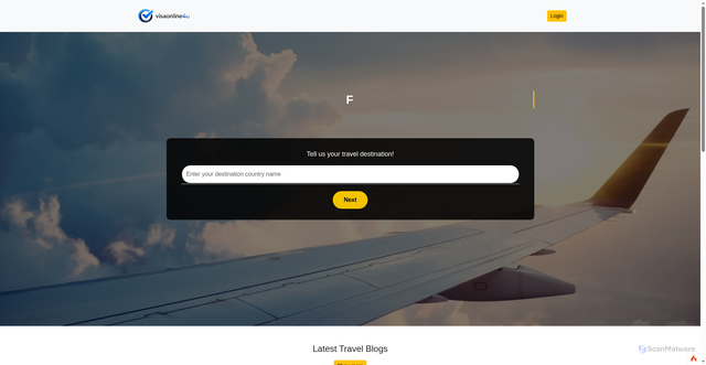Security scan screenshot of http://visaonline4u.com/