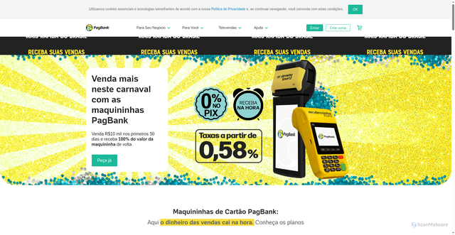 Security scan screenshot of https://pagseguro.com.br