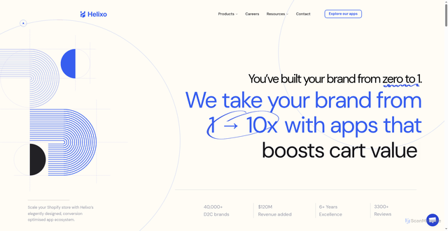 Security scan screenshot of https://helixo.co