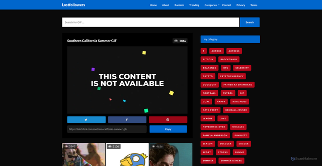 Security scan screenshot of https://batchfork.com/southern-california-summer-gif/