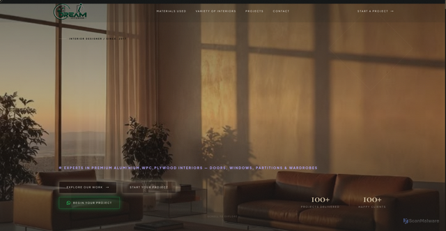 Security scan screenshot of http://dreaminteriors.online/