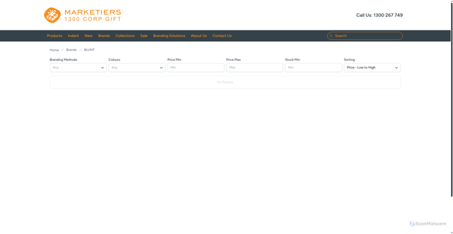 Security scan screenshot of https://marketiersonline.com.au/category/blunt
