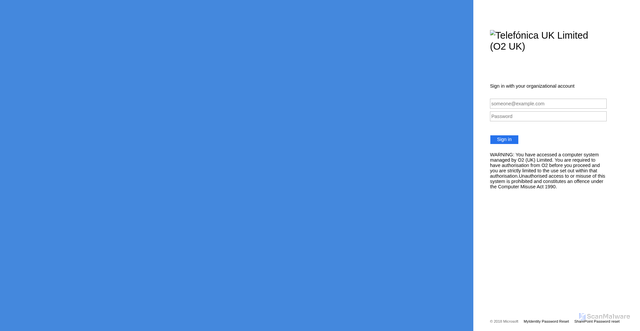 Security scan screenshot of https://o2ukusm-smartit.onbmc.com