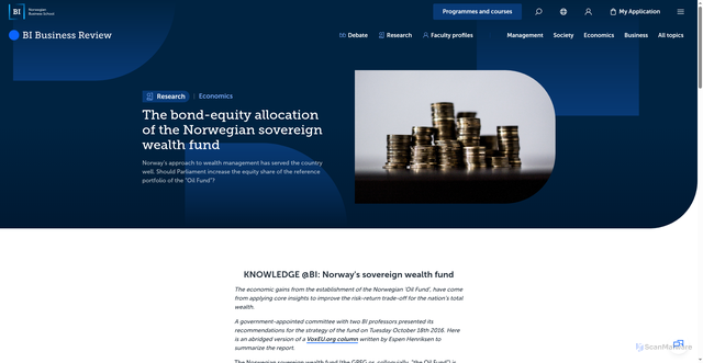 Security scan screenshot of https://www.bi.no/en/research/business-review/articles/2016/10/the-bond-equity-allocation-of-the-norwegian-sovereign-wealth-fund-/