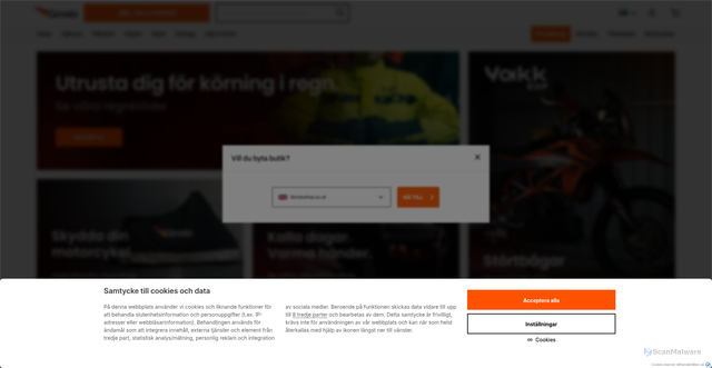 Security scan screenshot of https://gmoto.se