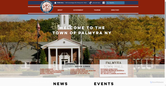 Security scan screenshot of https://www.palmyrany.gov/