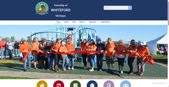 Security scan screenshot of https://whitefordtownshipmi.gov/