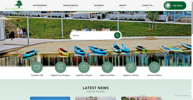 Security scan screenshot of https://www.sjc.utah.gov/