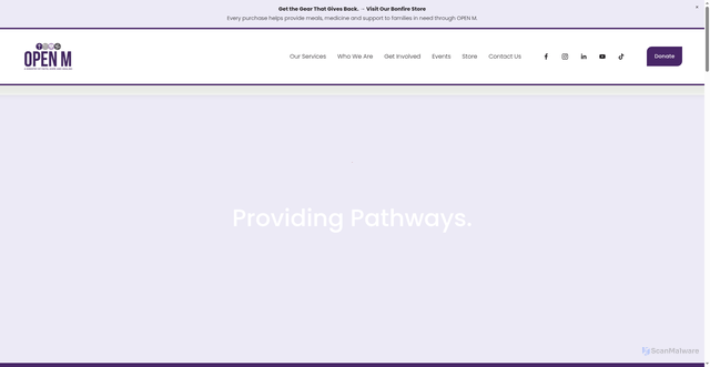 Security scan screenshot of https://www.openm.org/