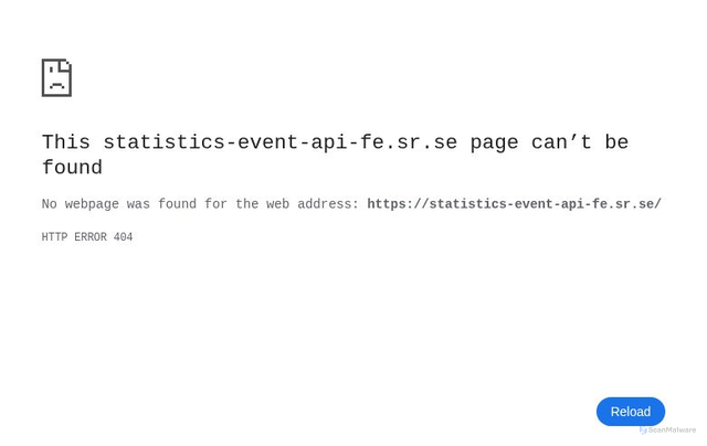 Security scan screenshot of https://statistics-event-api-fe.sr.se/
