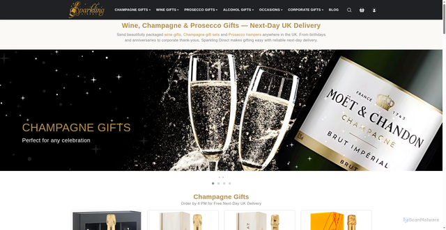 Security scan screenshot of https://sparklingdirect.co.uk