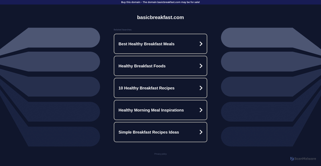 Security scan screenshot of https://www.basicbreakfast.com/
