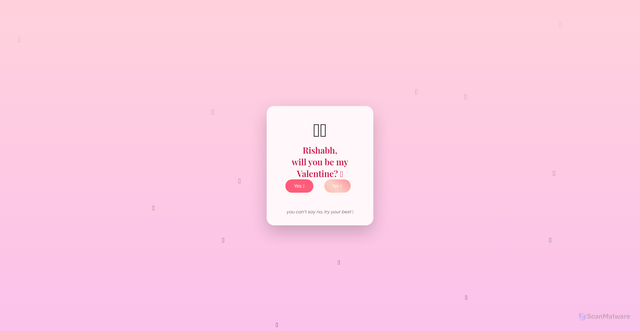 Security scan screenshot of https://willyoubemyvalantinerishabhh-lysb7wwaaq.edgeone.app/