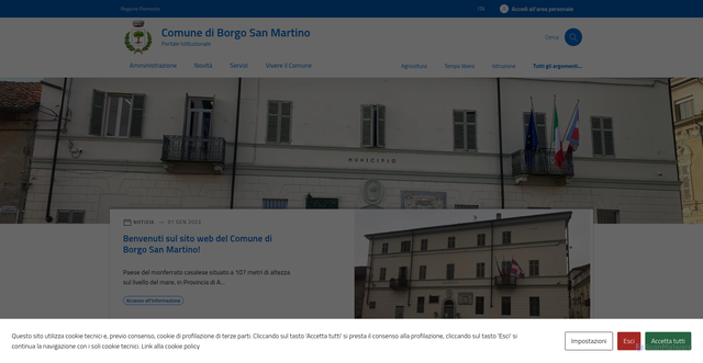 Security scan screenshot of https://comune.borgosanmartino.al.it/