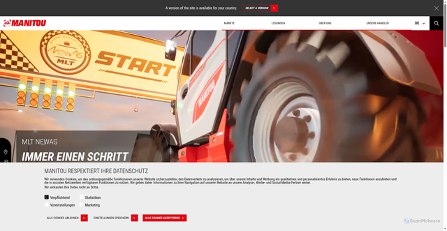 Security scan screenshot of https://manitou.com