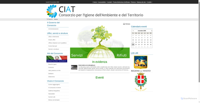 Security scan screenshot of https://www.consorziociat.it/