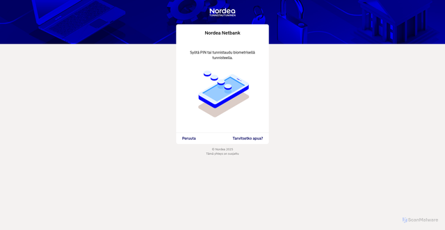 Security scan screenshot of https://uun.trl.mycrazydomains.me/fi/nordea/web/Account/Account.php