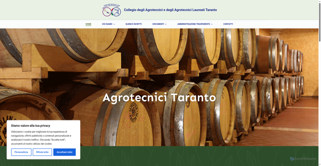 Security scan screenshot of https://agrotecnicitaranto.it/