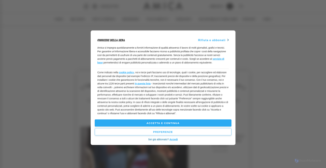 Security scan screenshot of https://www.amica.it/video-post/meghan-markle-voce-figlia-lilibet-prima-volta-video/