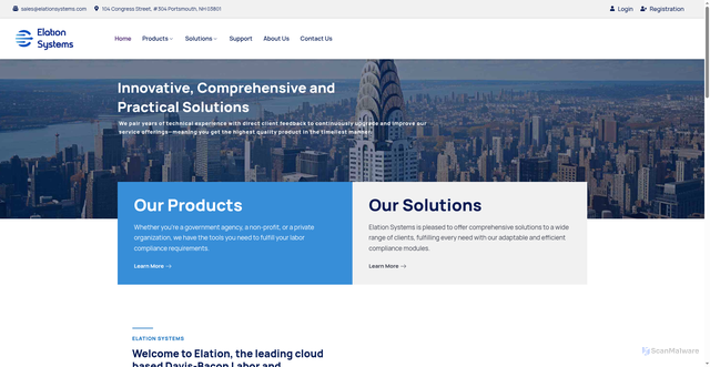 Security scan screenshot of https://elationsys.com