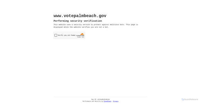 Security scan screenshot of https://www.votepalmbeach.gov/