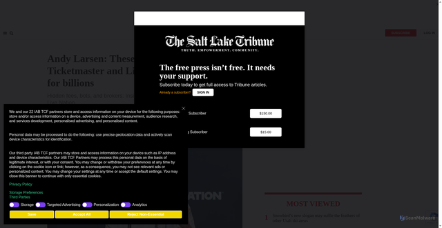 Security scan screenshot of https://www.sltrib.com/news/business/2025/10/06/how-ticketmaster-live-nation/