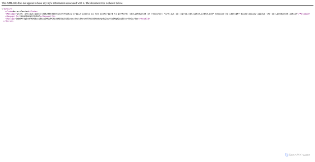 Security scan screenshot of https://cdn.watch.aetnd.com