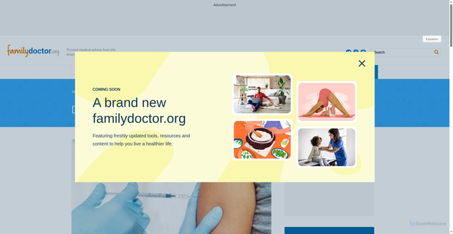 Security scan screenshot of https://familydoctor.org/depo-provera-an-injectable-contraceptive/