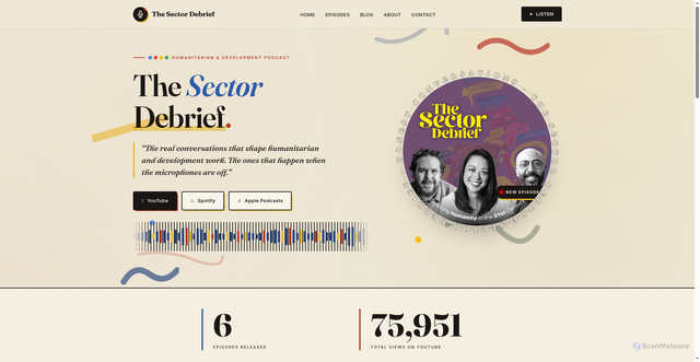 Security scan screenshot of https://thesectordebrief.com/
