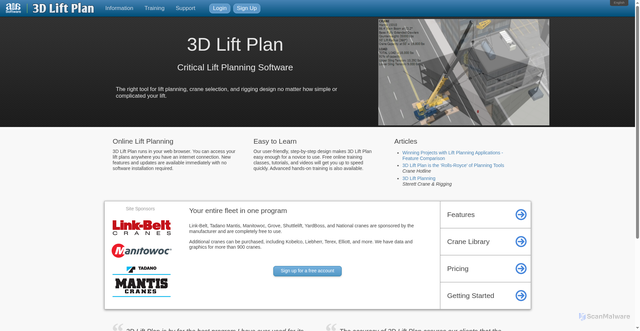 Security scan screenshot of https://www.3dliftplan.com