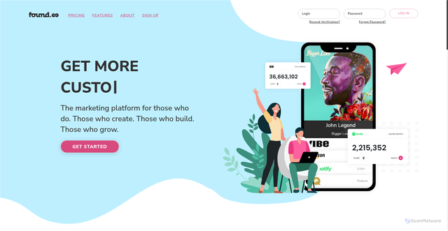 Security scan screenshot of https://found.ee/