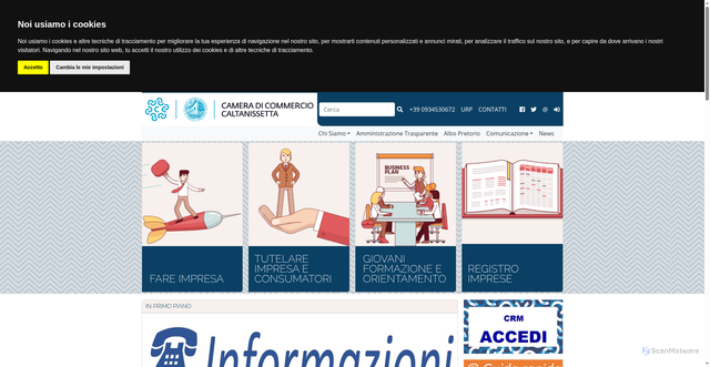 Security scan screenshot of https://www.cameracommercio.cl.it/