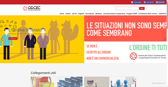 Security scan screenshot of https://www.ordcomm.it/