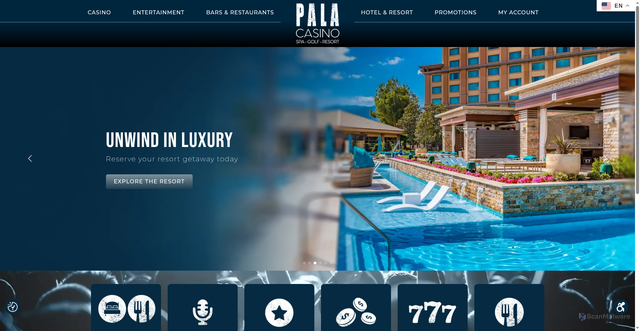 Security scan screenshot of https://www.palacasino.com/