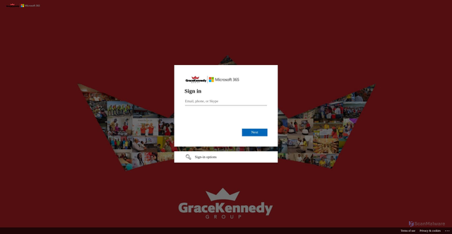 Security scan screenshot of https://gkcoms-my.sharepoint.com
