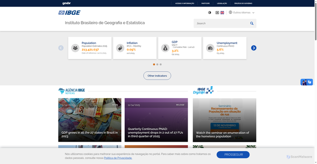 Security scan screenshot of https://www.ibge.gov.br/en/