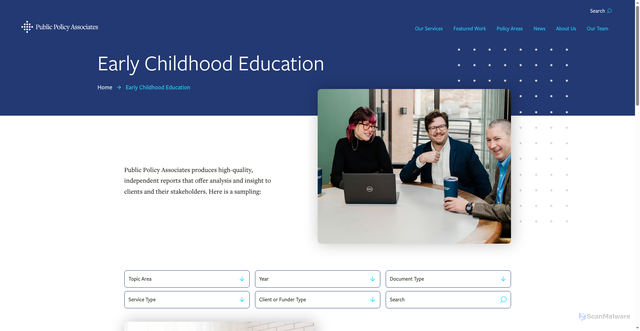 Security scan screenshot of https://publicpolicy.com/featured-work/tag/early-childhood-education/