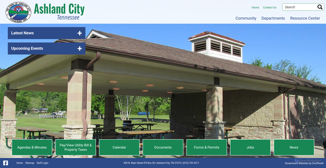 Security scan screenshot of https://www.ashlandcitytn.gov/
