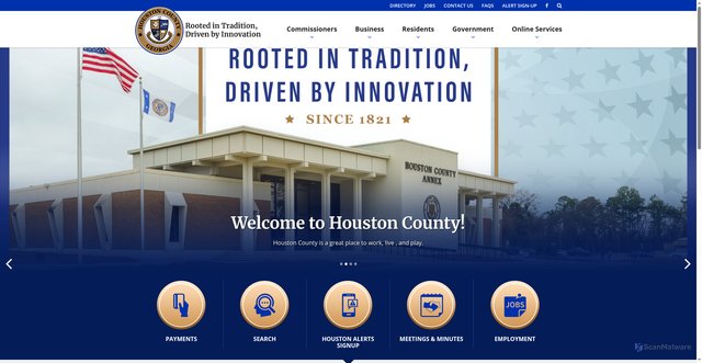 Security scan screenshot of https://www.houstoncountyga.gov/