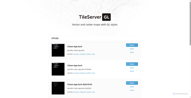 Security scan screenshot of https://maps.sp0n.io