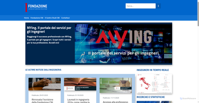Security scan screenshot of https://www.fondazionecni.it/