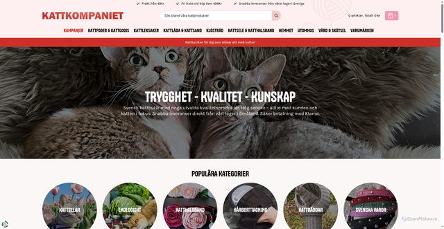 Security scan screenshot of https://kattkompaniet.nu