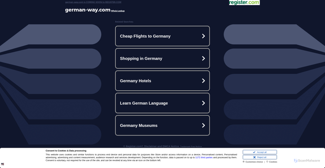 Security scan screenshot of https://www.german-way.com/notable-people/featured-bios/heidi-klum/