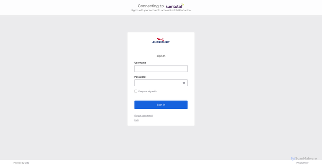 Security scan screenshot of https://amerisure.sumtotal.host