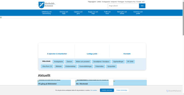 Security scan screenshot of https://www.munkedal.se/