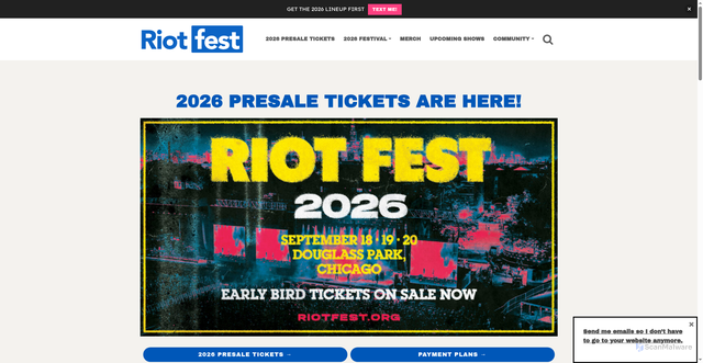 Security scan screenshot of https://riotfest.org