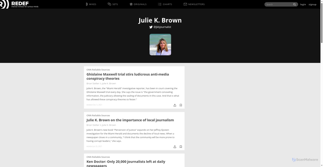 Security scan screenshot of https://redef.com/author/5bfebce0f9c90635d656f169