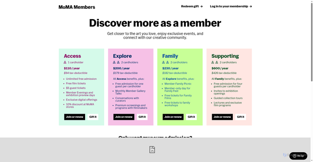 Security scan screenshot of https://membership.moma.org