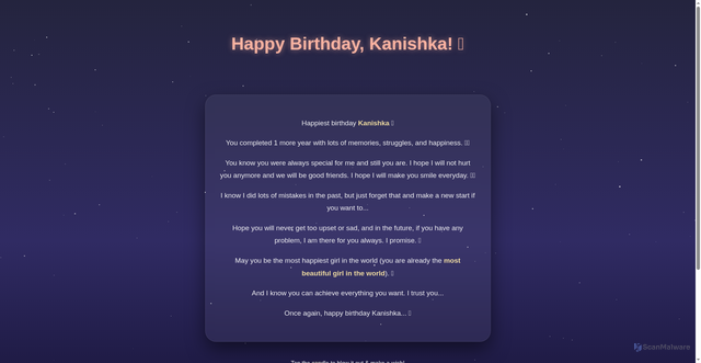 Security scan screenshot of https://kanishkabday-k46hsh2iv3.edgeone.app/